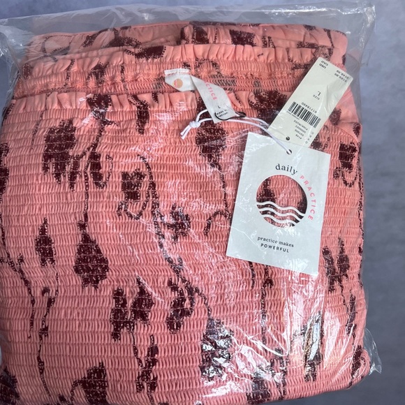 Anthropologie Daily Practice Cotton Smoked Tiered, Puff sleeve Maxi Dress - Picture 13 of 16